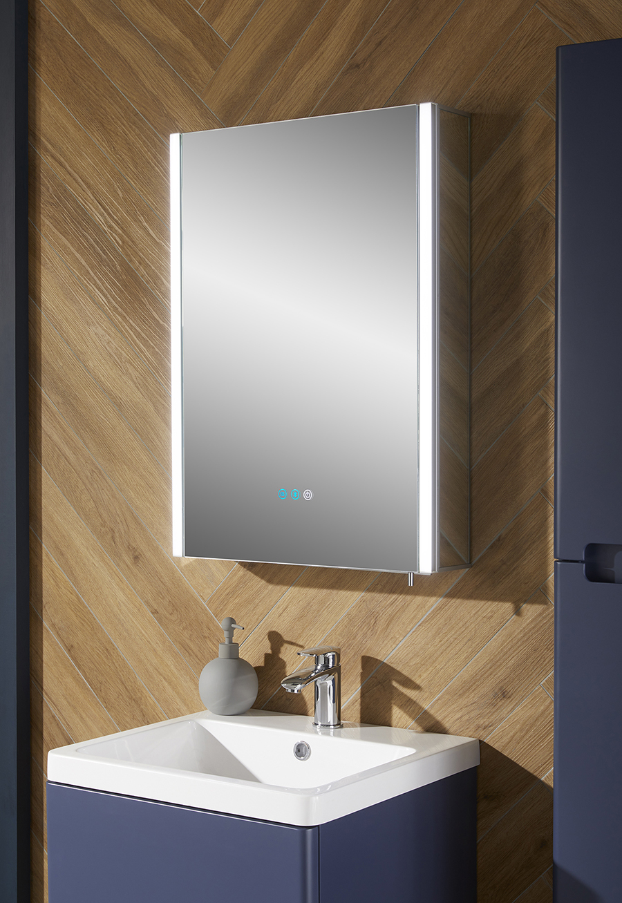 COVE LED Single Door Mirror Cabinet JTPickfords